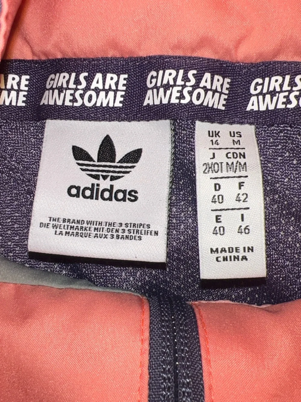 Adidas Originals Girls Are Awesome Tracksuit Jacket (size M) and Pants (size S)